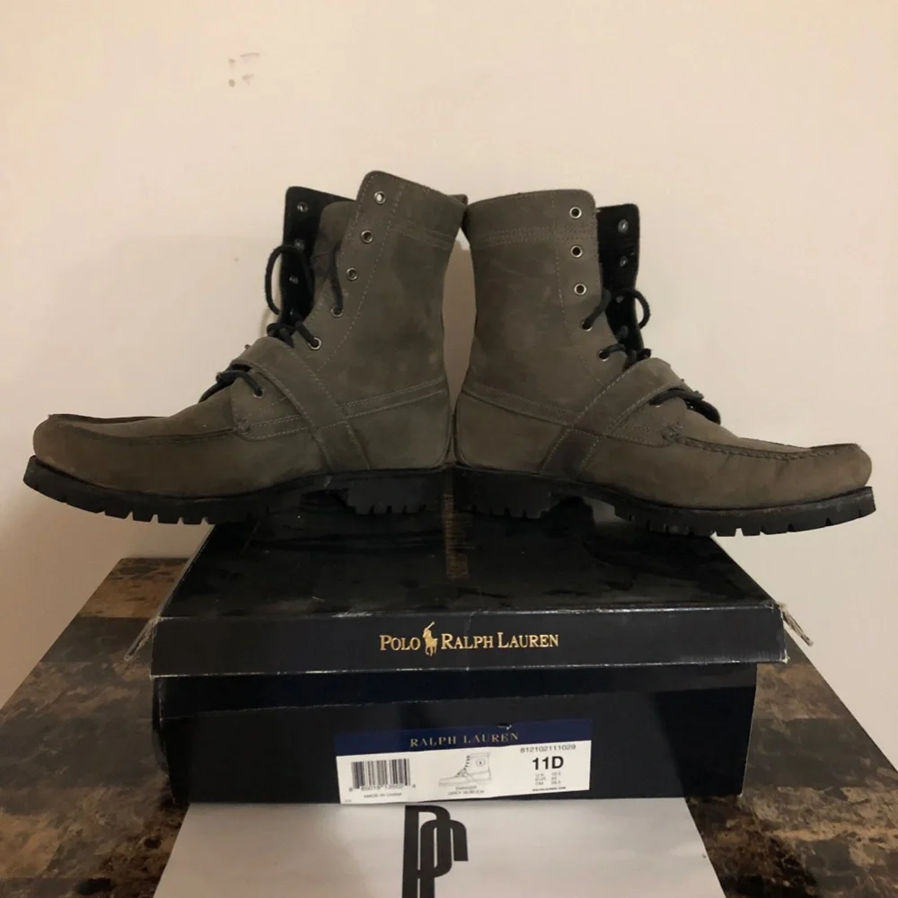 Ronnie Fieg x Polo Ralph Lauren Grey Ranger “Cookie” Boots - Picture 8 of 13